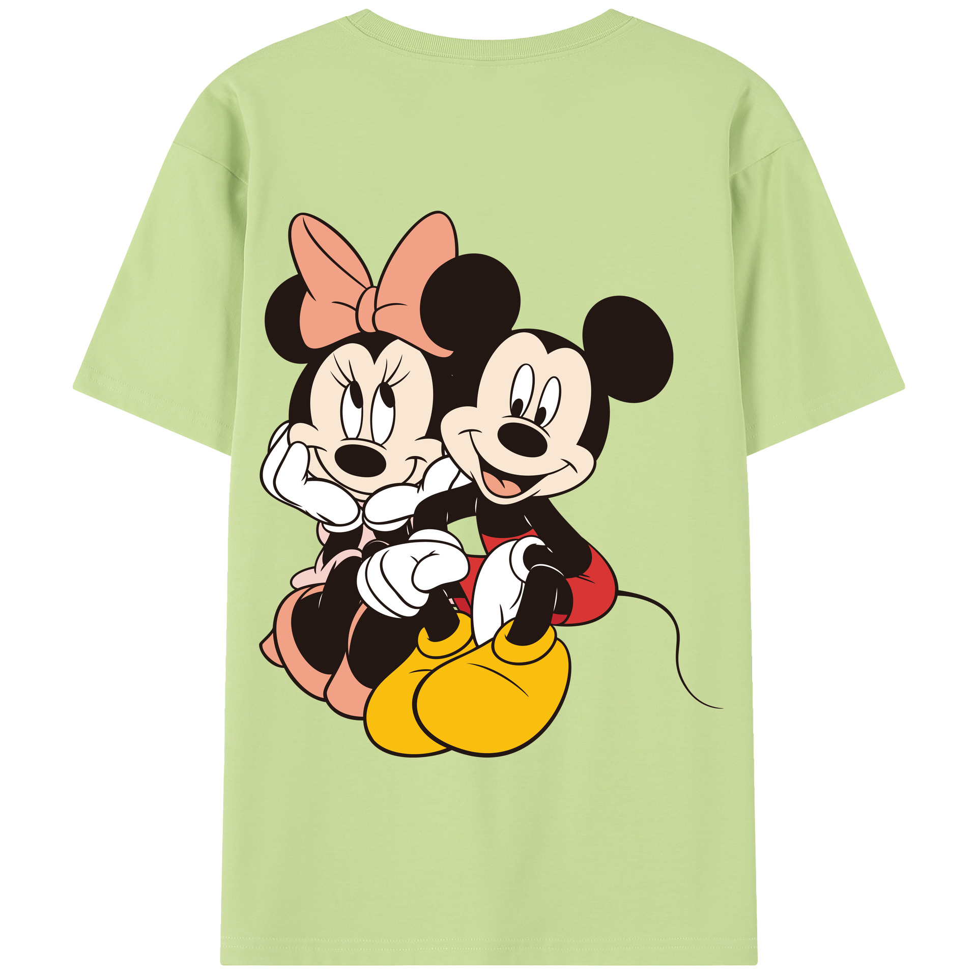 （画像用） ミッキーマウス Mickey Mouse 綿100％半袖Tシャツ（背面プリント）